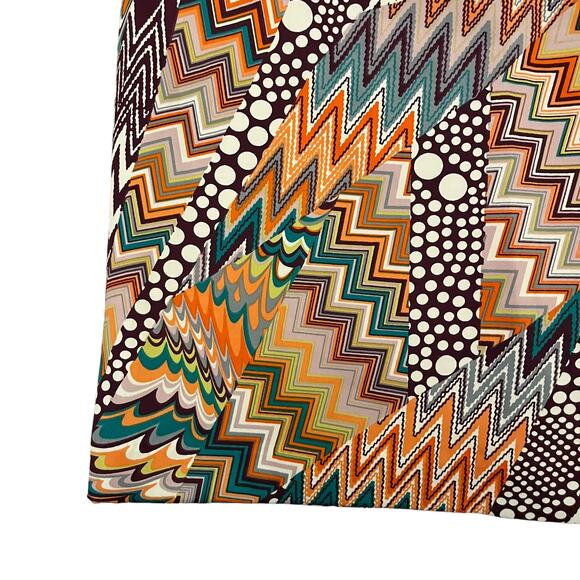 Jade NEW  Satin Mixed Polka Dot & Chevron Print Pencil Skirt 4 - Picture 2 of 5